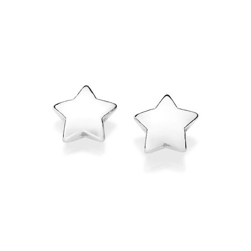 BRINCO ESTRELA BOJUDA DE PRATA MACIÇA 925