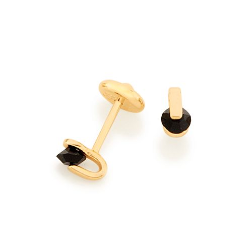 BRINCO INFANTIL BANHADO A OURO 18K COM CRISTAIS