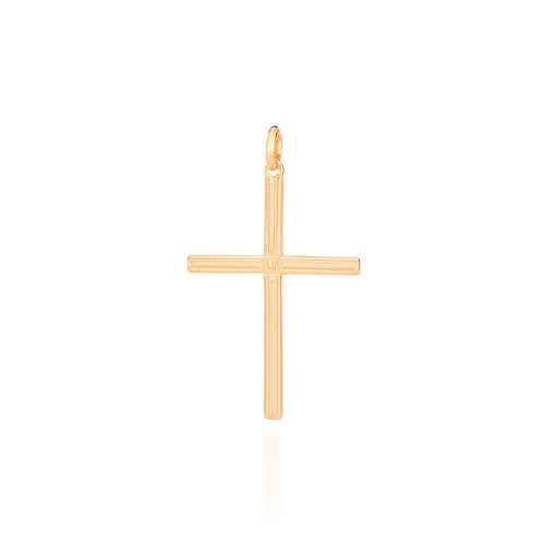 PINGENTE CRUZ BANHADO A OURO 18K
