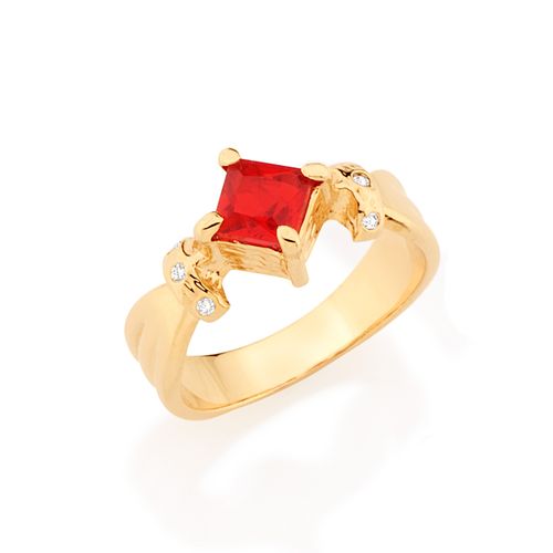 ANEL BANHADO A OURO 18K COM ZIRCÔNIAS