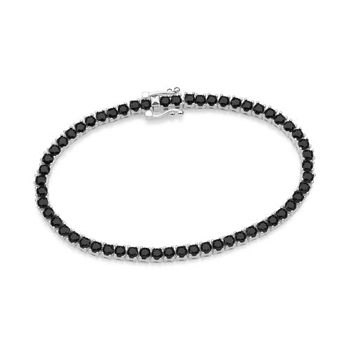 PULSEIRA RIVIERA DE PRATA MACIÇA 925 COM ZIRCÔNIAS