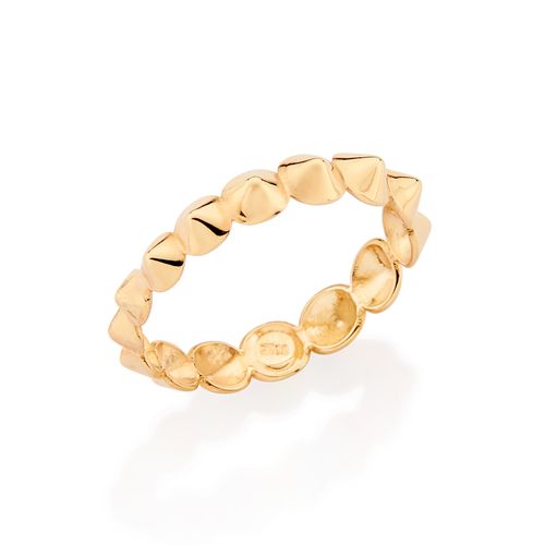 ANEL SPIKES BANHADO A OURO 18K