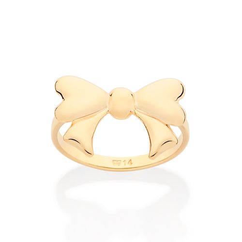 ANEL DE LAÇO BANHADO A OURO 18K