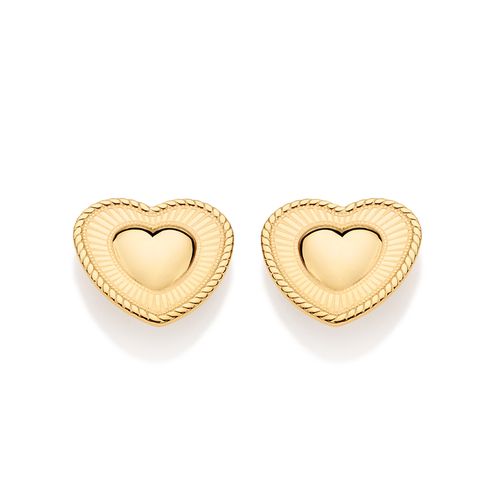 BRINCO CORAÇÃO BANHADO A OURO 18K