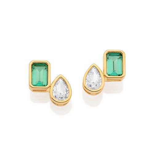 BRINCO BANHADO A OURO 18K COM ZIRCÔNIAS