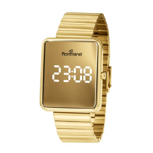 RELÓGIO DIGITAL LED DOURADO