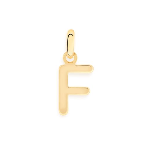 PINGENTE LETRA BANHADO A OURO 18K -LETRA F