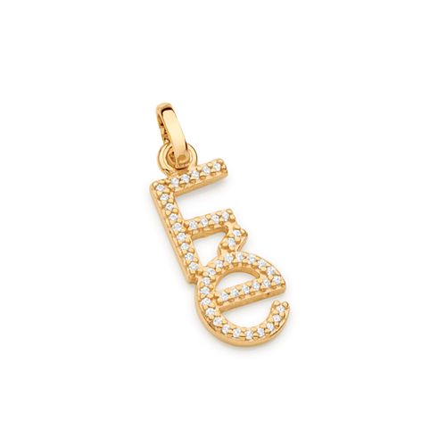 PINGENTE FÉ BANHADO A OURO 18K COM ZIRCÔNIAS