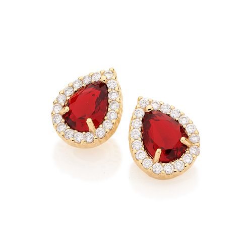 BRINCO BANHADO A OURO 18K COM CRISTAL E ZIRCÔNIAS