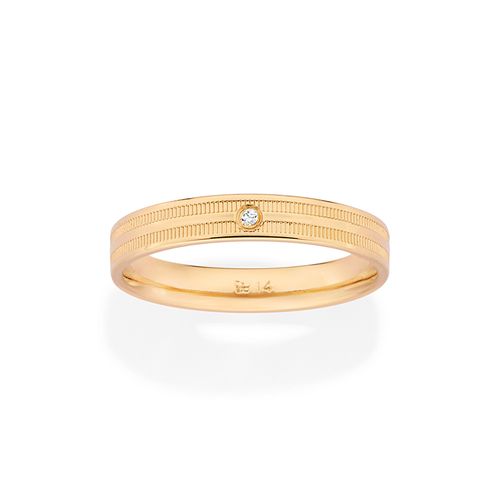 ALIANÇA BANHADA A OURO 18K COM ZIRCÔNIA