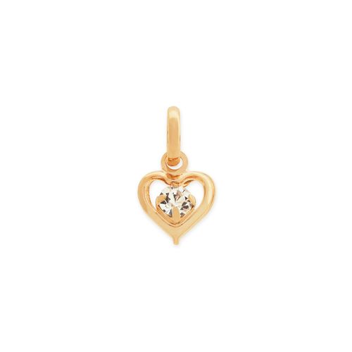 PINGENTE BANHADO A OURO 18K CORAÇÃO COM ZIRCÔNIA