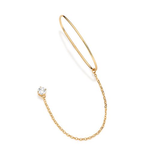 BRINCO EAR WRAP BANHADO A OURO 18K COM ZIRCÔNIA