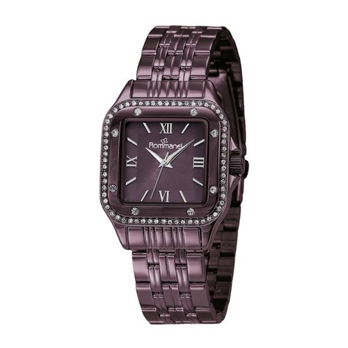 RELÓGIO ANALÓGICO SOCIAL ROXO