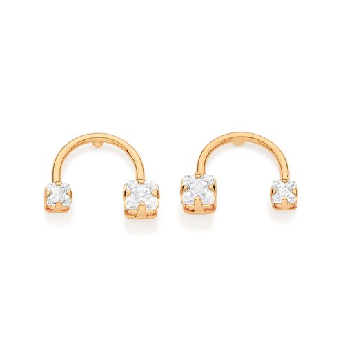 BRINCO BANHADO A OURO 18K COM ZIRCÔNIAS