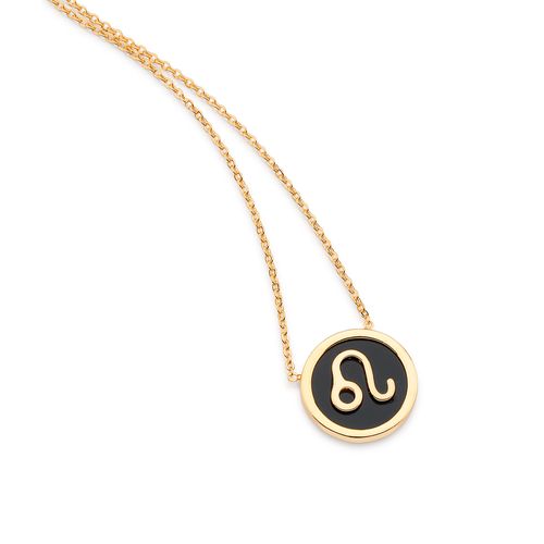 GARGANTILHA SIGNO LEÃO BANHADA A OURO 18K