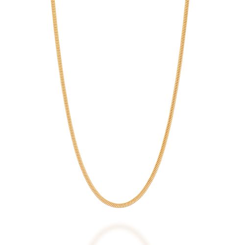 CORDÃO RABO DE RATO BANHADO A OURO 18K