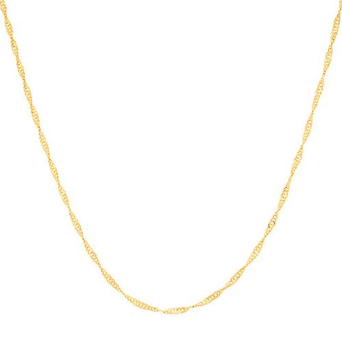 GARGANTILHA SINGAPURA BANHADA A OURO 18K