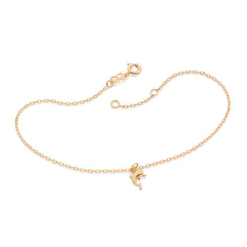 TORNOZELEIRA GOLFINHO BANHADA A OURO 18K