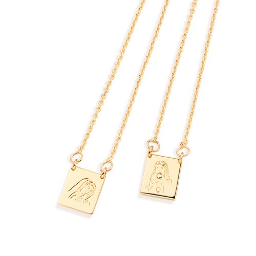 ESCAPULÁRIO BANHADO A OURO 18K