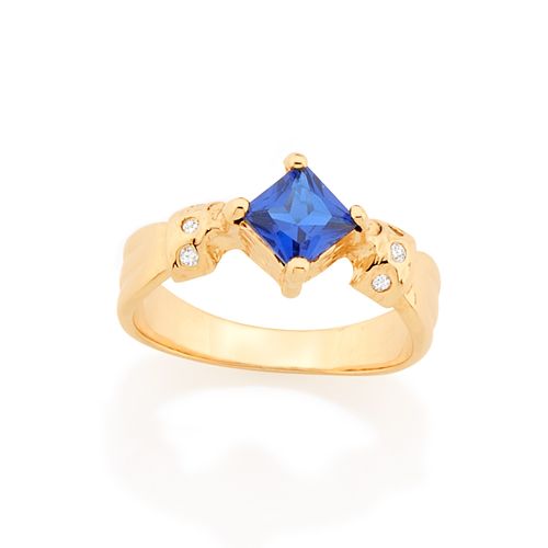 ANEL BANHADO A OURO 18K COM ZIRCÔNIAS