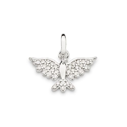 PINGENTE ESPÍRITO SANTO DE PRATA 925 COM ZIRCÔNIAS
