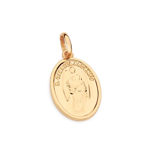 PINGENTE MEDALHA SÃO GABRIEL ARCANJO BANHADO A OURO 18K