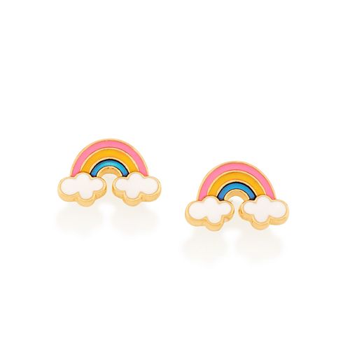 BRINCO INFANTIL ARCO-ÍRIS BANHADO A OURO 18K