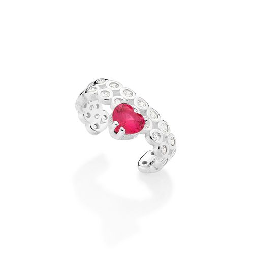 BRINCO PIERCING DE PRESSÃO DE PRATA MACIÇA 925 COM ZIRCÔNIAS