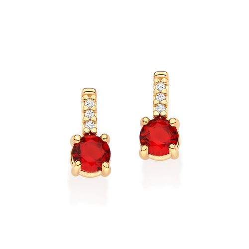 BRINCO BANHADO A OURO 18K COM CRISTAIS E ZIRCÔNIAS