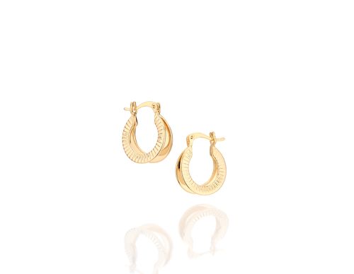 BRINCO ARGOLA BANHADO A OURO 18K