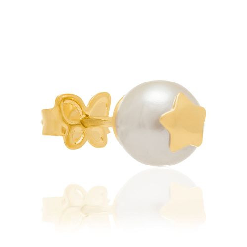 BRINCO SOLITÁRIO BANHADO A OURO 18K