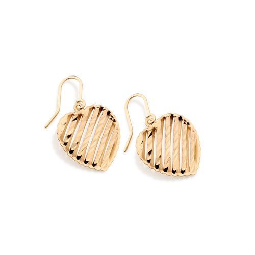 BRINCO CORAÇÃO DIAMANTADO BANHADO A OURO 18K