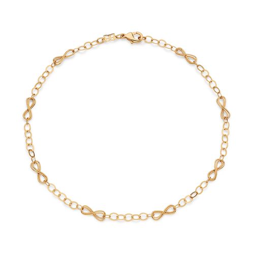 GARGANTILHA INFINITOS DUPLOS BANHADA A OURO 18K