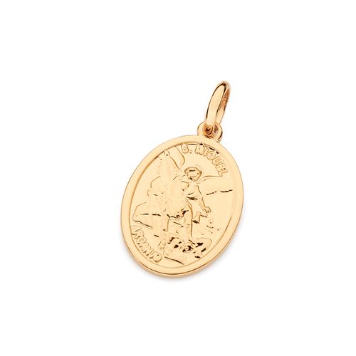 PINGENTE MEDALHA SÃO MIGUEL ARCANJO BANHADO A OURO 18K