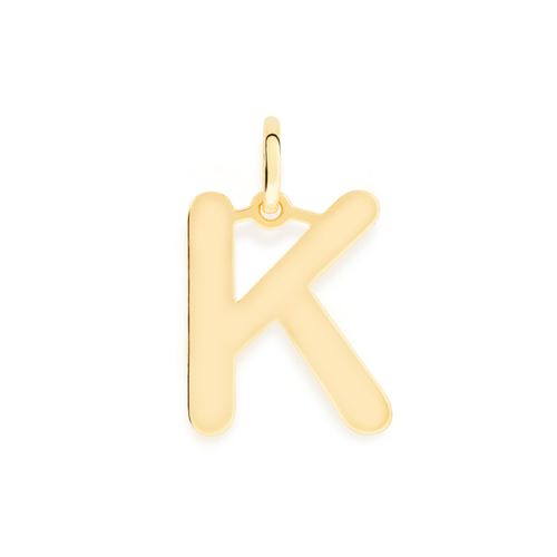 PINGENTE LETRA BANHADO A OURO 18K -LETRA K