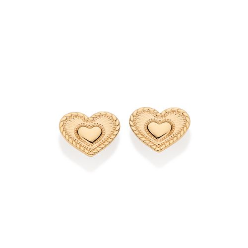 BRINCO CORAÇÃO BANHADO A OURO 18K