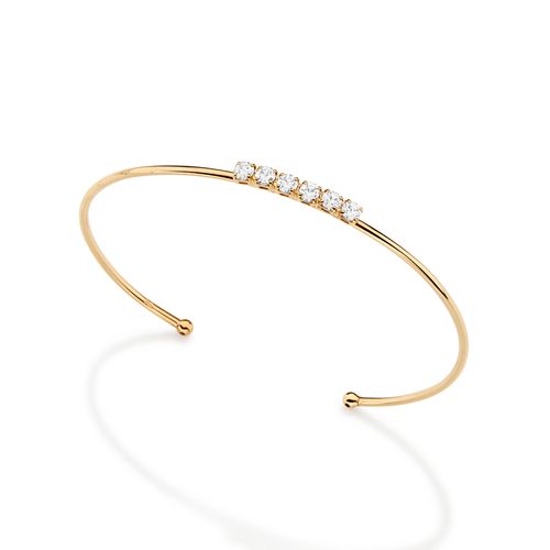 BRACELETE BANHADO A OURO 18K COM ZIRCÔNIAS