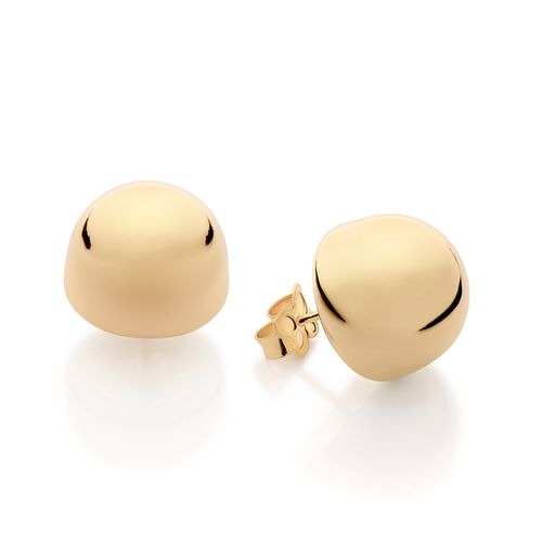 BRINCO BOTÃO BANHADO A OURO 18K