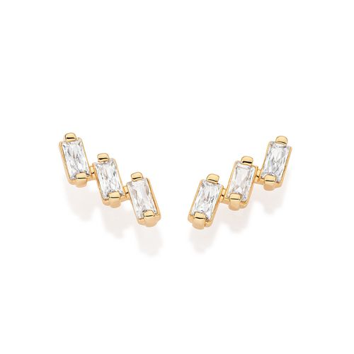 BRINCO BANHADO A OURO 18K COM ZIRCÔNIAS
