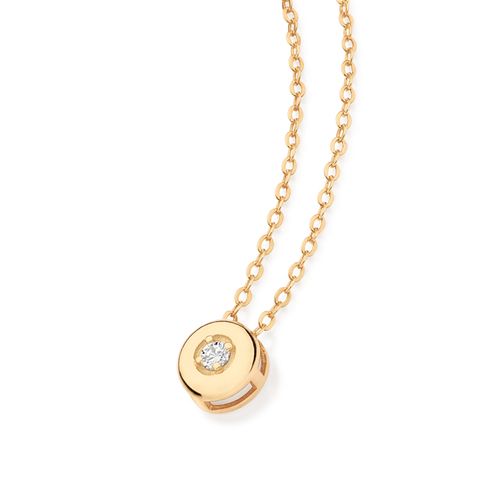 GARGANTILHA BANHADA A OURO 18K COM ZIRCÔNIA