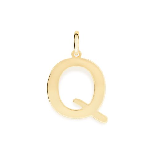 PINGENTE LETRA BANHADO A OURO 18K -LETRA Q