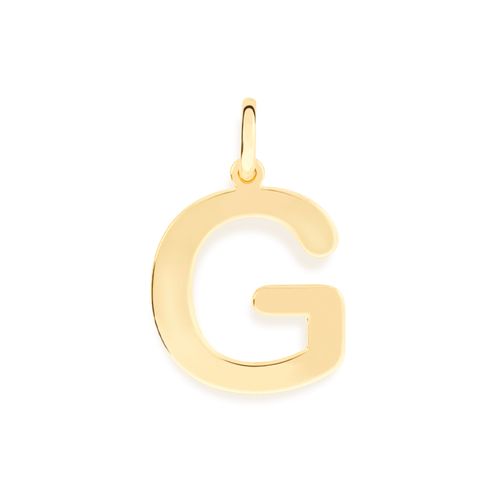 PINGENTE LETRA BANHADO A OURO 18K -LETRA G