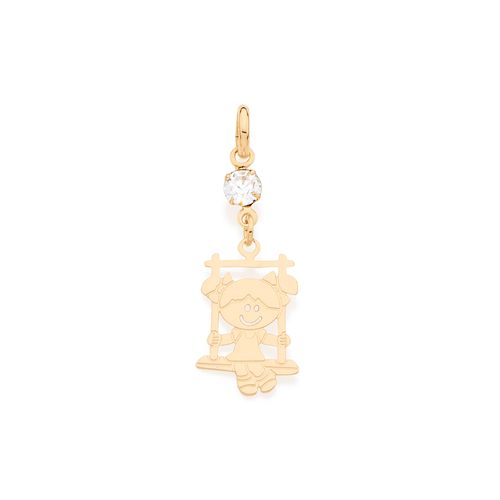 PINGENTE BANHADO A OURO 18K MENINO COM ZIRCÔNIA