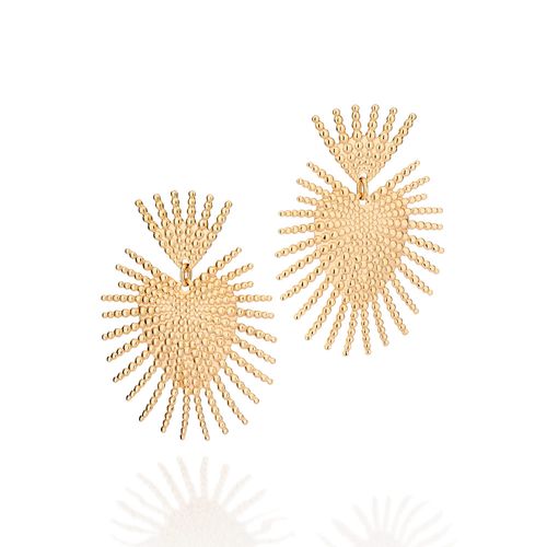 MAXI BRINCO SAGRADO CORAÇÃO BANHADO A OURO 18K