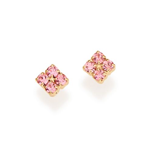 BRINCO INFANTIL BANHADO A OURO 18K COM CRISTAIS
