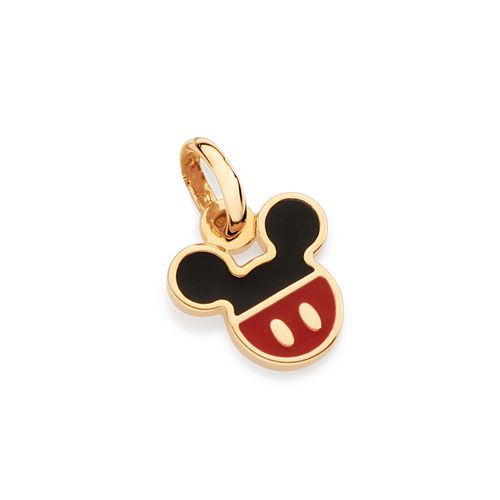 PINGENTE BERMUDA DO MICKEY BANHADO A OURO 18K COM APLICAÇÃO DE RESINA