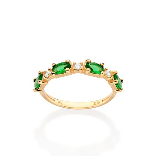 ANEL SKINNY BANHADO A OURO 18K COM CRISTAIS E ZIRCÔNIAS