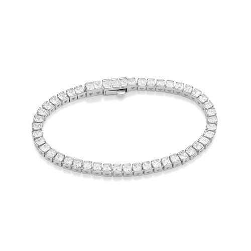PULSEIRA RIVIERA DE PRATA MACIÇA 925 COM ZIRCÔNIAS