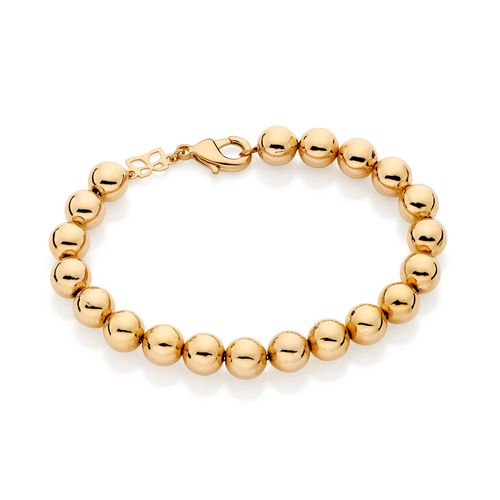 PULSEIRA COM BOLAS BANHADA A OURO 18K