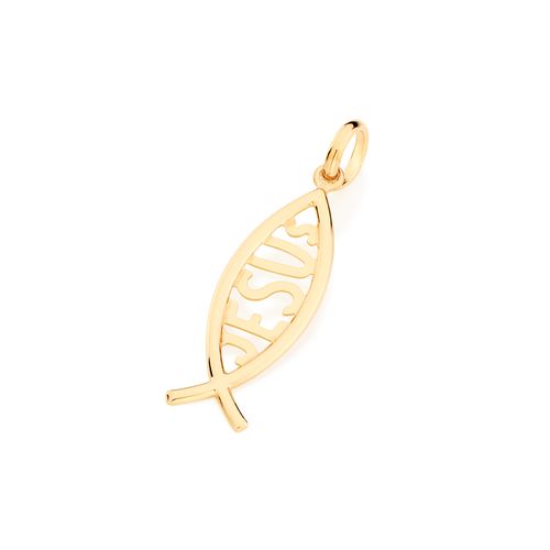 PINGENTE BANHADO A OURO 18K JESUS